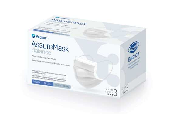 Mask Face Procedure Earloop White ASTM Level 3 M .. .  .  